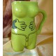 Kubek ceramiczny - damski -łapki-zielony
