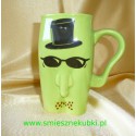Kubki ceramiczne męskie facet w okularach zielony