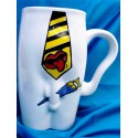 Kubki ceramiczne  męskie Krawat  biały